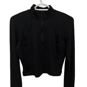 It's Rulu Cropped Half Zip | Black